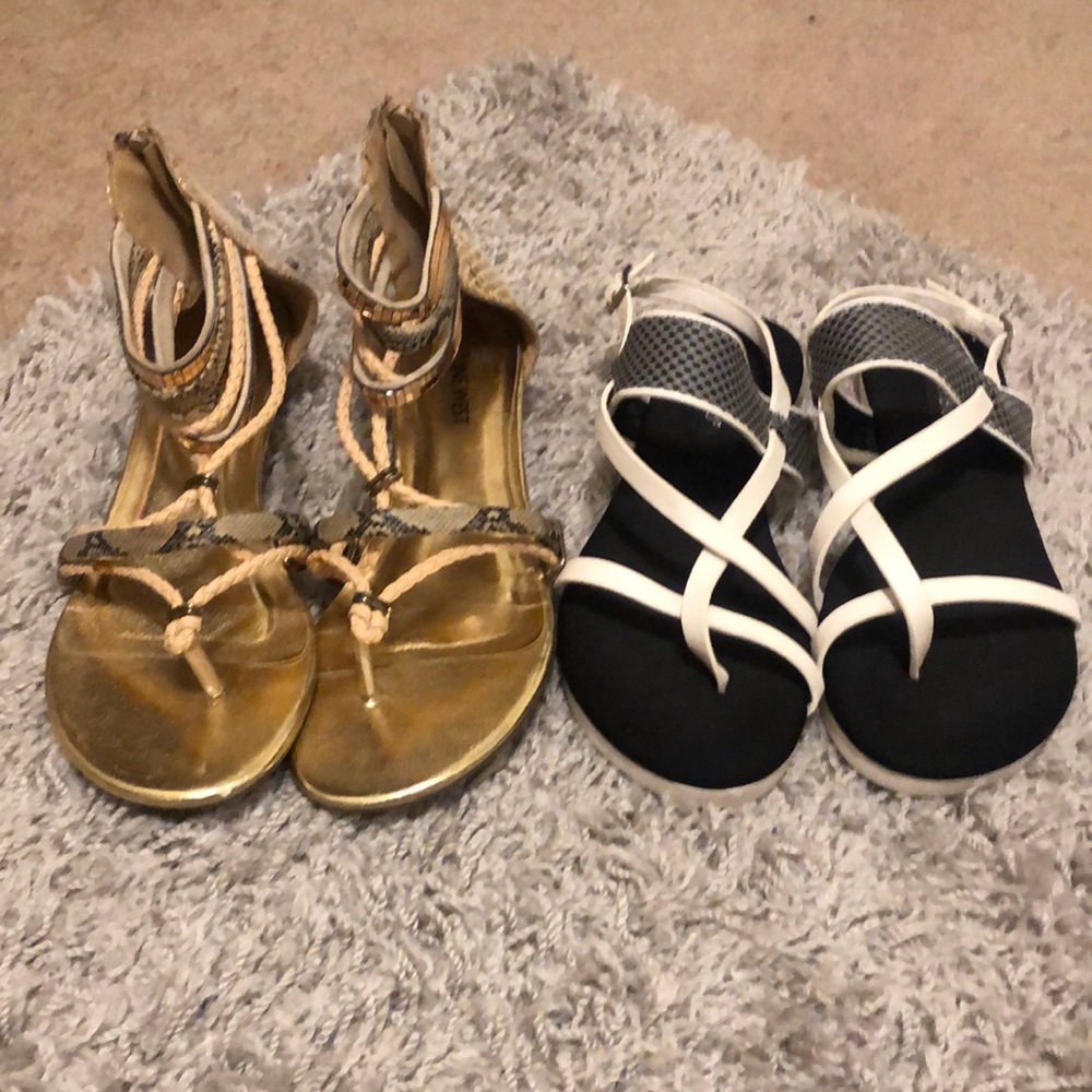 Women size 8 Nine West and Bamboo sandals
